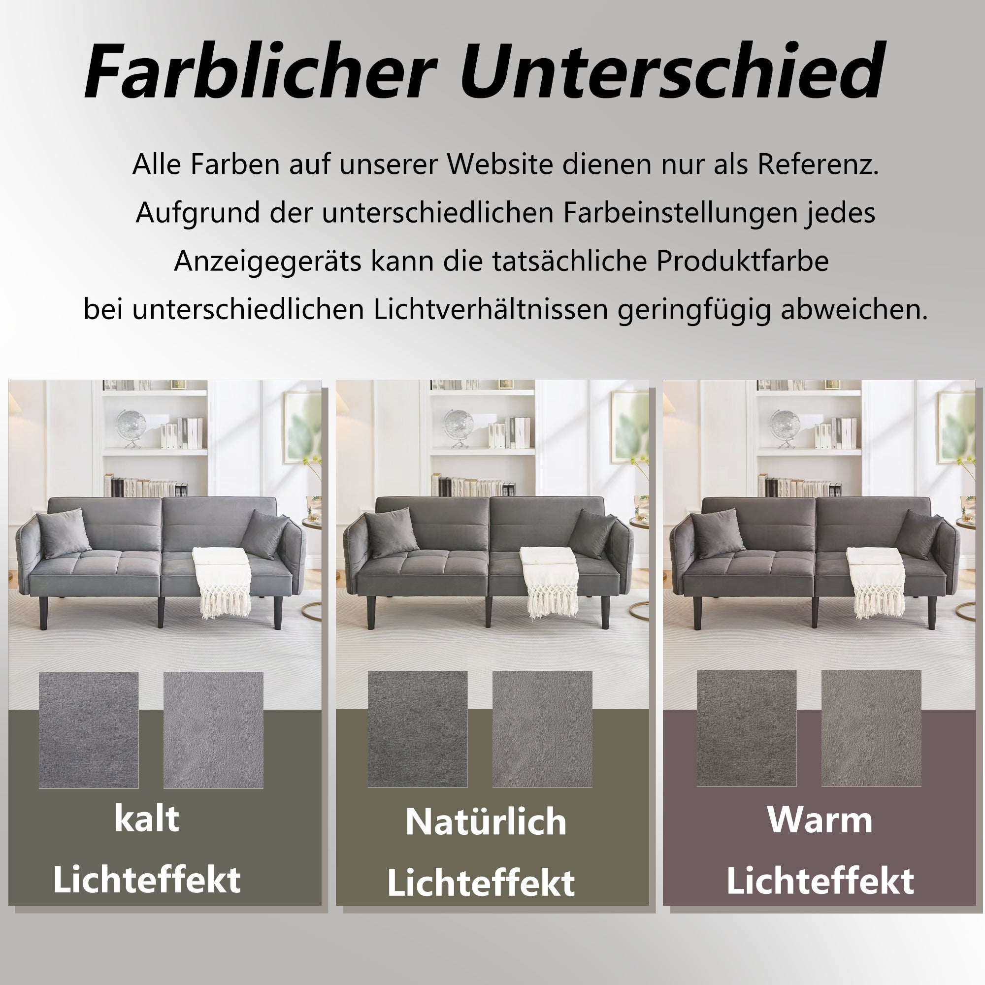 2-in-1 Verstellbares Schlafsofa mit 3 Liegepositionen