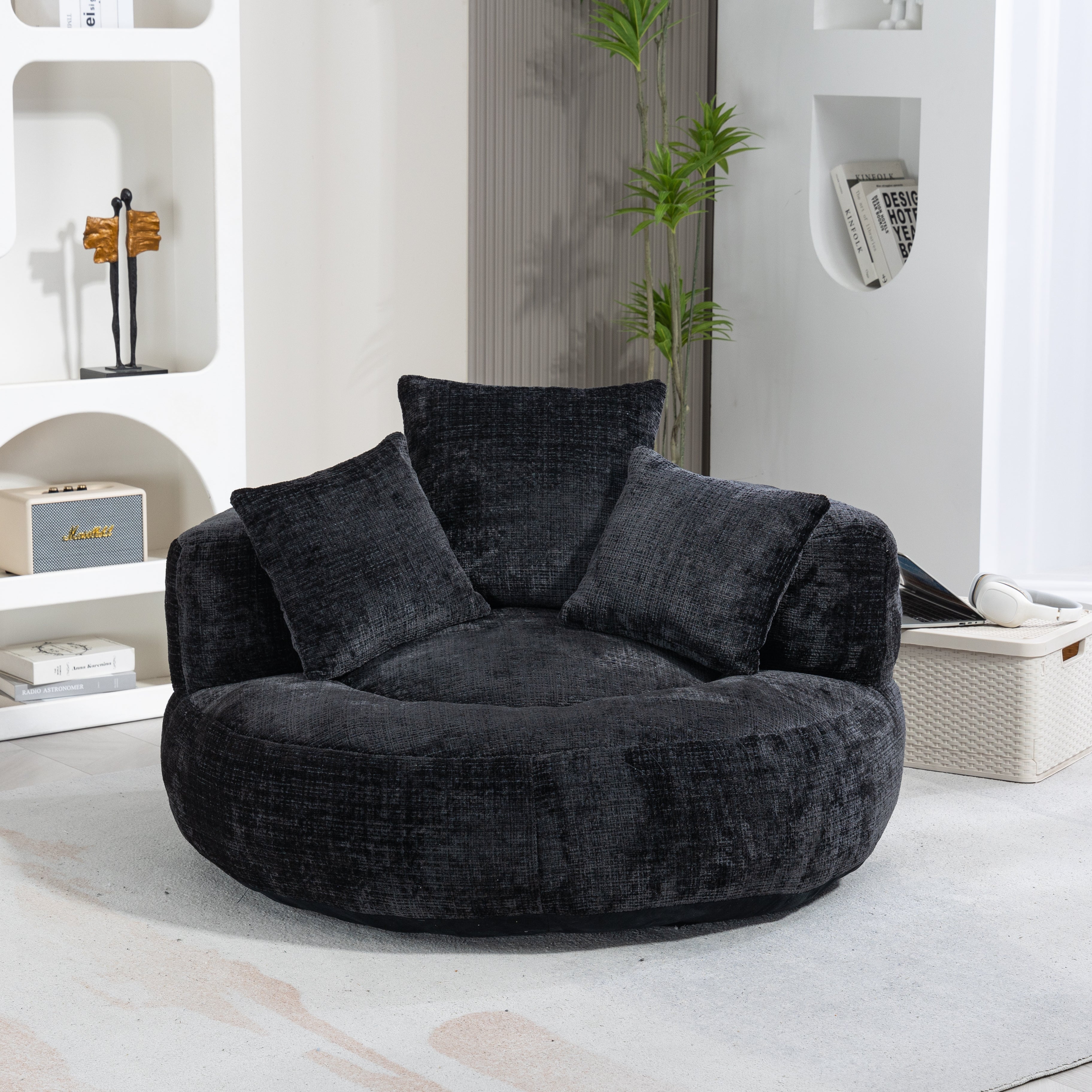 Sitzsack mit Unterstützend Rückenlehne und 3 Kissen
